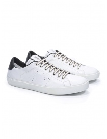 Leather Crown LC06 white and dark military green sneakers online