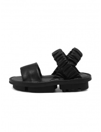 Trippen Synchron black leather sandals with elasticated straps buy online