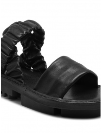 Trippen Synchron black leather sandals with elasticated straps price