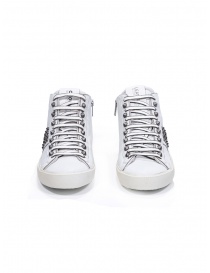 Sneakers Bianche Platform da Uomo in Pelle con Borchie Nere - Giòben