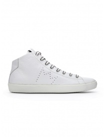 Leather Crown EARTH mid top white sneakers price