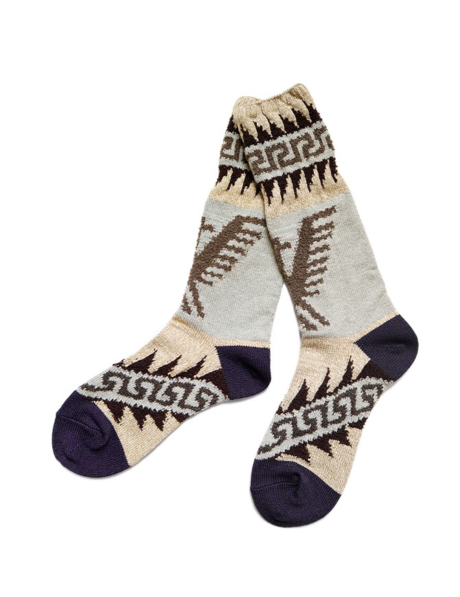 Kapital calzettoni 96 Yarns Cowichan beige EK-1160 BEIGE calzini online shopping