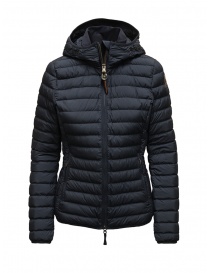 Womens jackets online: Parajumpers Juliet light hooded down jacket in blue