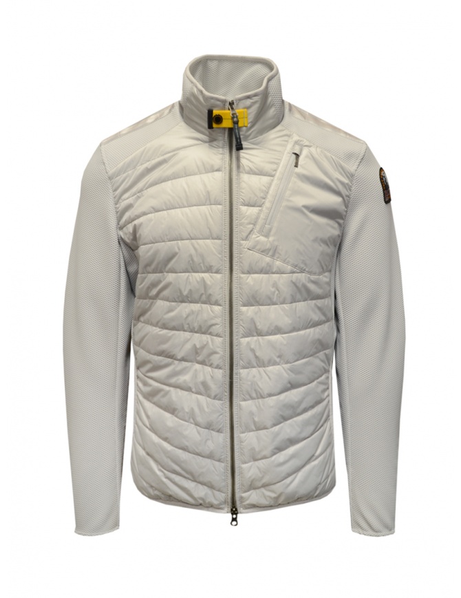 Parajumpers Jayden white lightweight down jacket with fabric sleeves PMHYBWU01 JAYDEN LUNAR ROCK 778