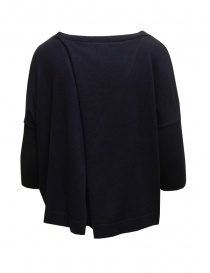 Ma'ry'ya sweater open back slit in blue color