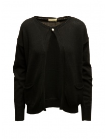 Women s knitwear online: Ma'ry'ya Rebecca black pullover with button
