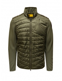 Mens jackets online: Parajumpers Jayden green hybrid jacket