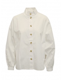 Womens shirts online: Selected Femme high collar shirt with turtle buttons