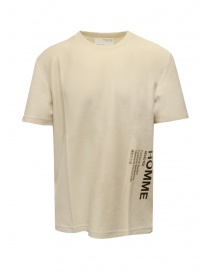 Selected Homme cream white t-shirt with black logo online