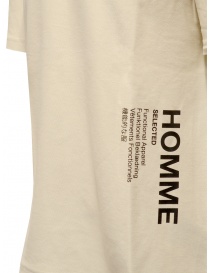 Selected Homme cream white t-shirt with black logo