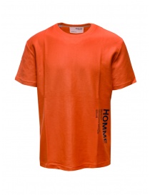Selected Homme t-shirt arancione con logo nero online