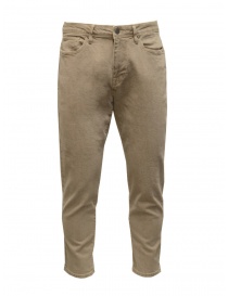 Mens jeans online: Selected Homme cropped beige jeans