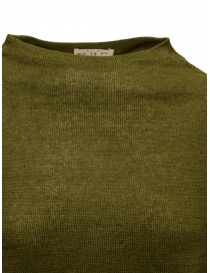 Ma'ry'ya avocado green linen and wool poncho sweater