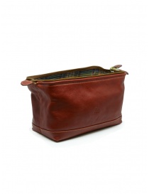 Il Bisonte men's beauty case in brown leather