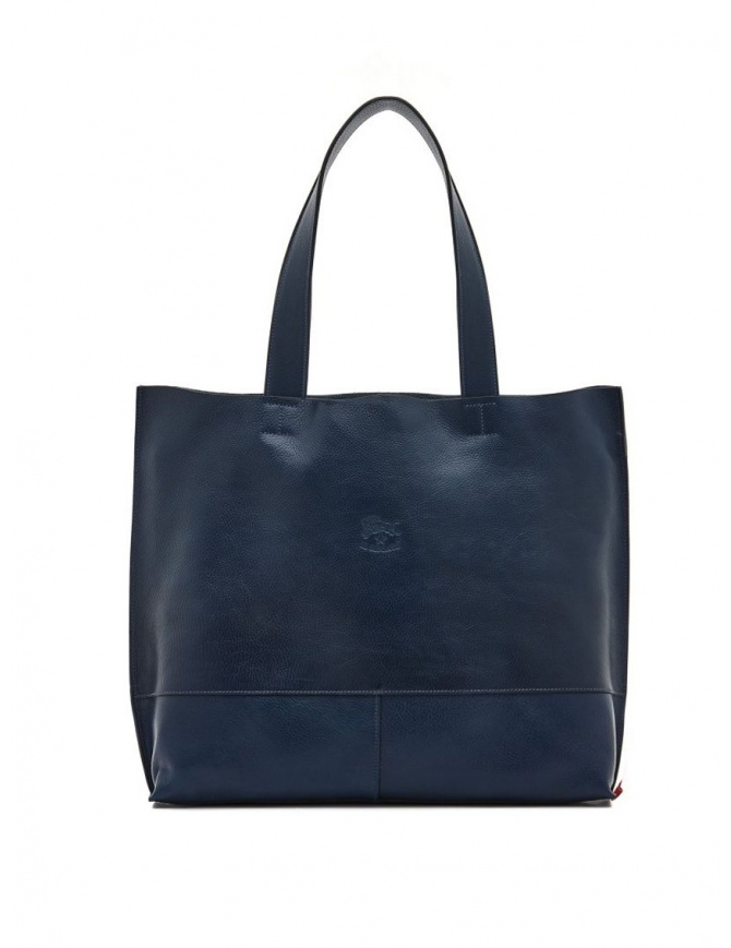 Il Bisonte Valentina shopping bag in blue leather BTO003PV0001 BLU BL146 bags online shopping