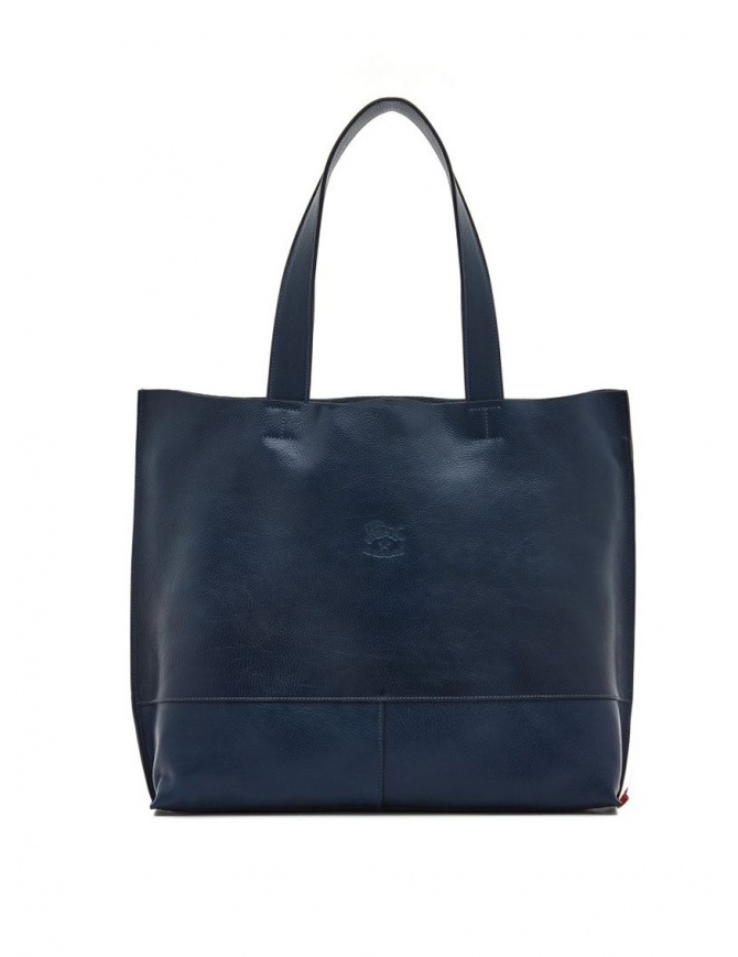 Il Bisonte Valentina tote bag in pelle blu con bustina