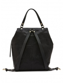 Il Bisonte Trappola black leather backpack price