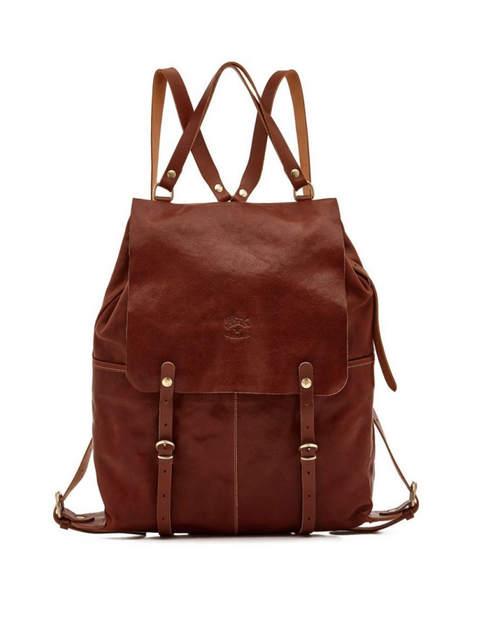 Il Bisonte Trappola brown leather backpack BBA002PO0001 SEPPIA BW230 bags online shopping