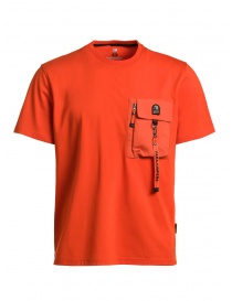 Mens t shirts online: Parajumpers Mojave orange T-shirt with pocket
