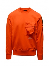 Parajumpers Sabre orange sweatshirt with pocket and key ring PMFLERE01 SABRE CARROT 729 order online