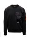 Parajumpers Sabre black sweatshirt with pocket and key ring buy online PMFLERE01 SABRE BLACK 541