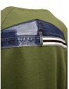 QBISM olive green sweatshirt with jeans patch STYLE 11 OLIVE/DENIM price