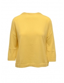 Ma'ry'ya yellow cotton and cashmere boxy sweater YGK016 9HONEY