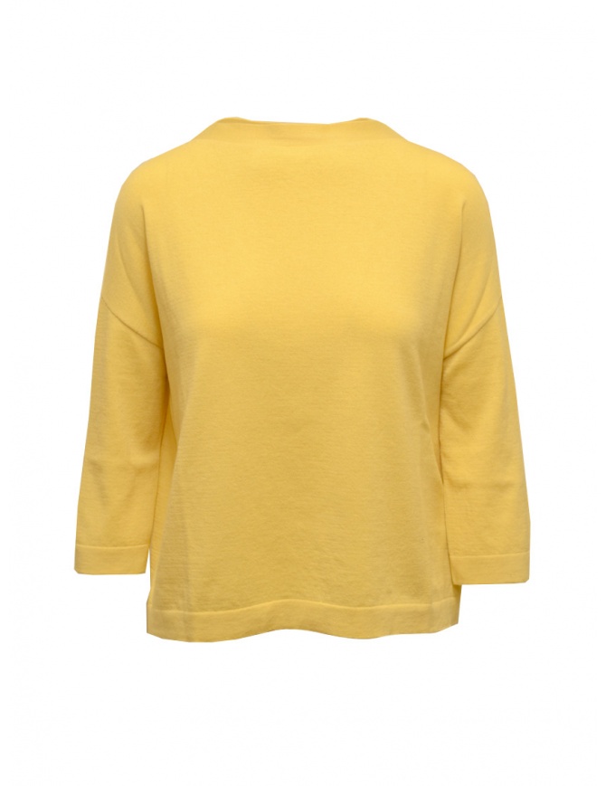 Ma'ry'ya yellow cotton and cashmere boxy sweater YGK016 9HONEY