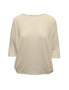 Ma'ry'ya boxy t-shirt in lino bianco naturale acquista online YGJ095 1WHITE