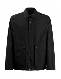 Mens shirts online: Monobi Eco Pop black shirt jacket
