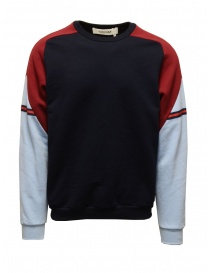 QBISM blue, light blue and burgundy red sweatshirt on discount sales online