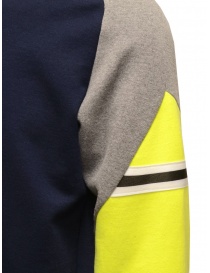 QBISM felpa blu, grigia e giallo fluo prezzo