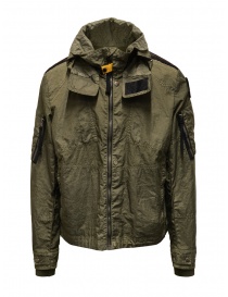 Mens jackets online: Parajumpers Neptune army green multipocket jacket