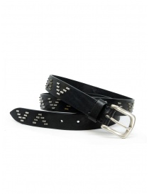 Belts online: Post & Co black leather belt with V pattern