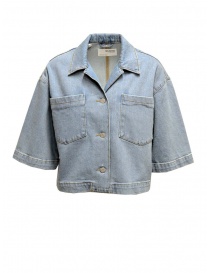 Selected Femme camicia corta in jeans 16083303 LIGHT BLUE order online