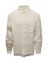 Kapital white linen shirt with embroidered sleeves K2204LS070 WHITE order online