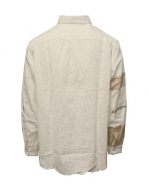 Kapital white linen shirt with embroidered sleeves