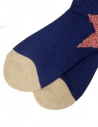 Kapital blue socks with red star on the heel EK-540 BLUE price
