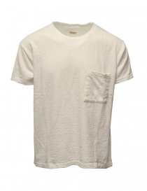 Kapital white t-shirt with front pocket EK-362 WHITE