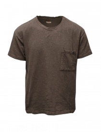 Kapital brown T-shirt with front pocket EK-362 I-B