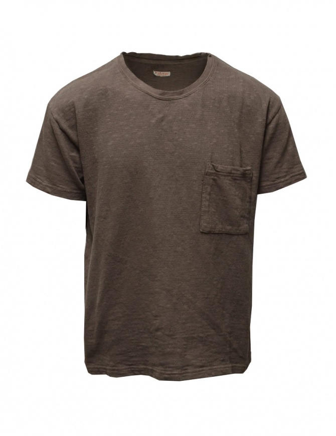 Kapital brown T-shirt with front pocket EK-362 I-B mens t shirts online shopping