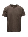Kapital brown T-shirt with front pocket buy online EK-362 I-B