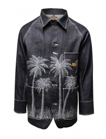Kapital denim shirt-jacket with embroidered palm trees K2203LJ038 INDIGO order online