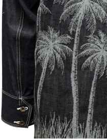 Kapital giacca-camicia in denim con palme ricamate acquista online prezzo