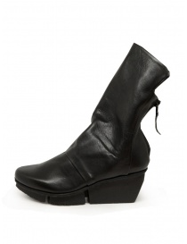 Trippen Mellow black leather ankle boot with wedge heel