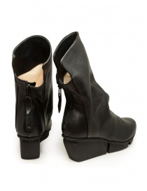 Trippen Mellow black leather ankle boot with wedge heel