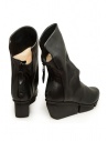 Trippen Mellow black leather ankle boot with wedge heel shop online womens shoes