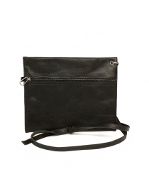 Deepti flat clutch in black horse leather online