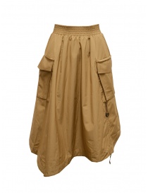 Womens skirts online: Cellar Door Emy biscuit-colored flared skirt