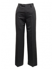 Womens trousers online: Cellar Door Jona grey palazzo trousers with crease